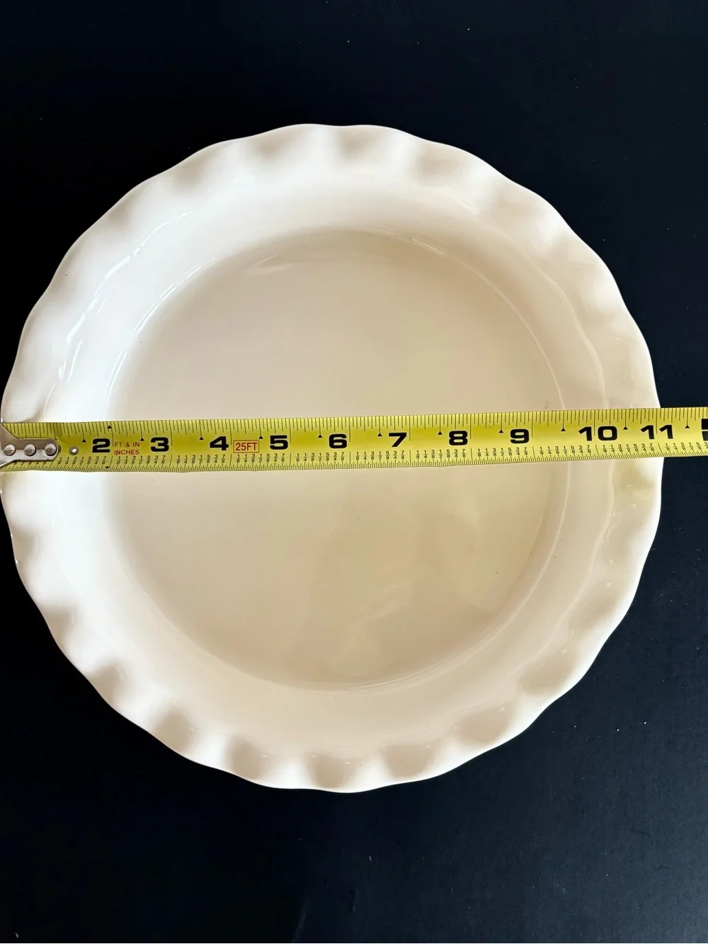 Paula Deen Fall Harvest Large 11 inch Stoneware Quiche or Pie Plate Ruffled Edge